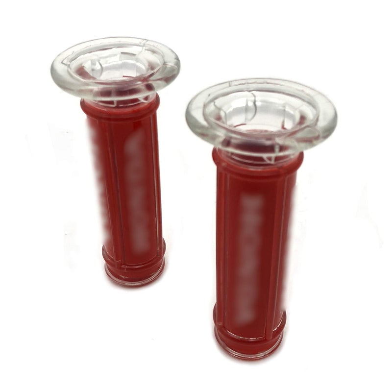 XKMT-Sport Bike Dirt Bike Grips Gel Red Replacement Compatible With APRILLA BMW DUCATI TRIUMPHYAMAHA KAWASAKI SUZUKI Polaris Offroad DIRT BIKE(7/8" LEFT 1" RIGHT) [B017QV929K] - Image 3